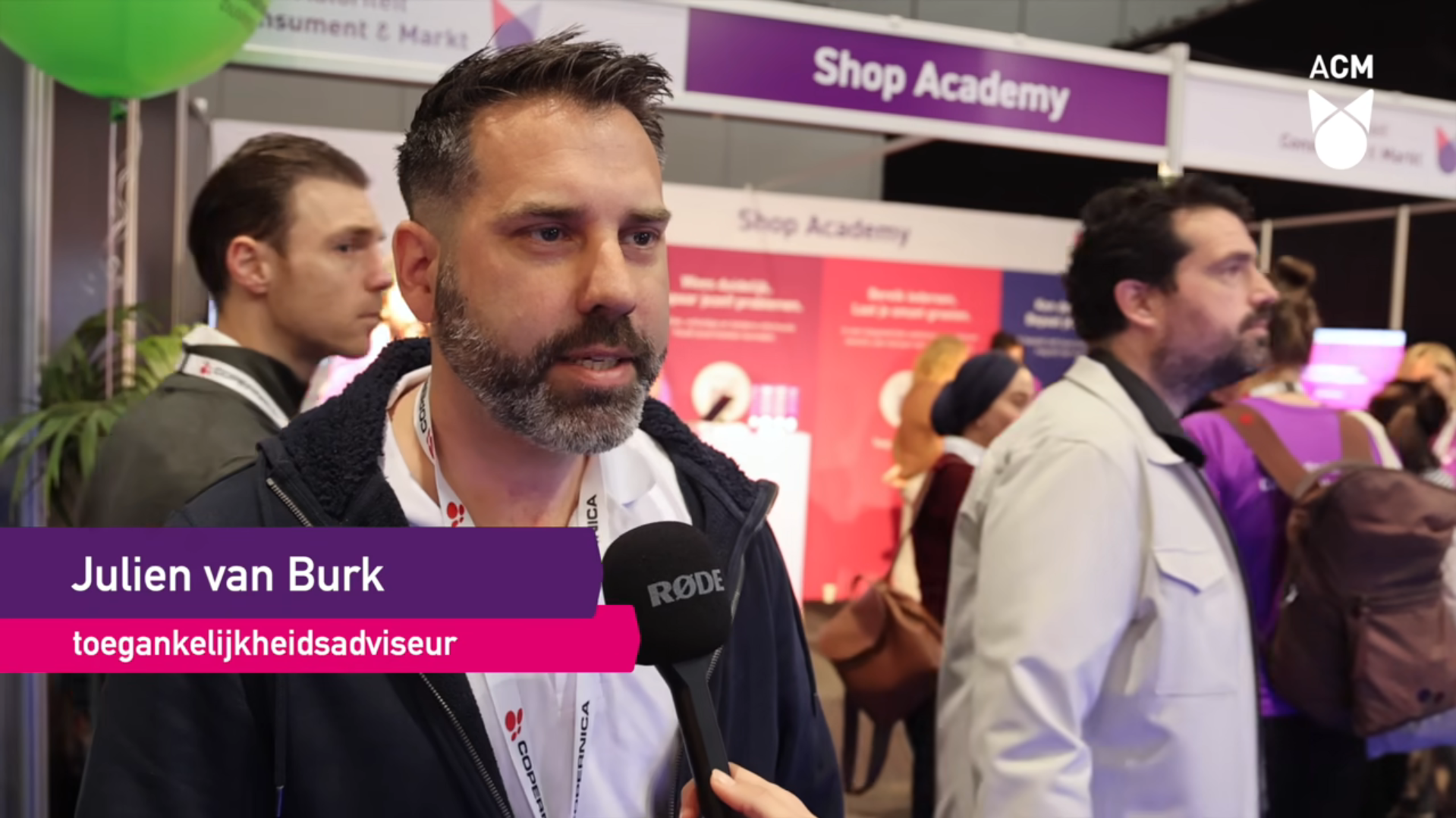 Eigenaar Julien van Burk wordt door ACM gevraagd naar zijn bedrijf Toegankelijk360 op de Webwinkel Vakdagen